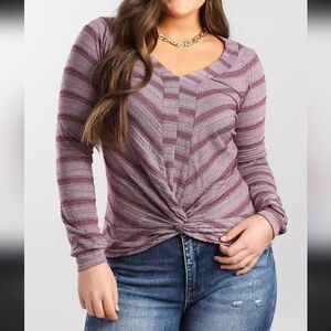 Daytrip Striped Front Twist Top